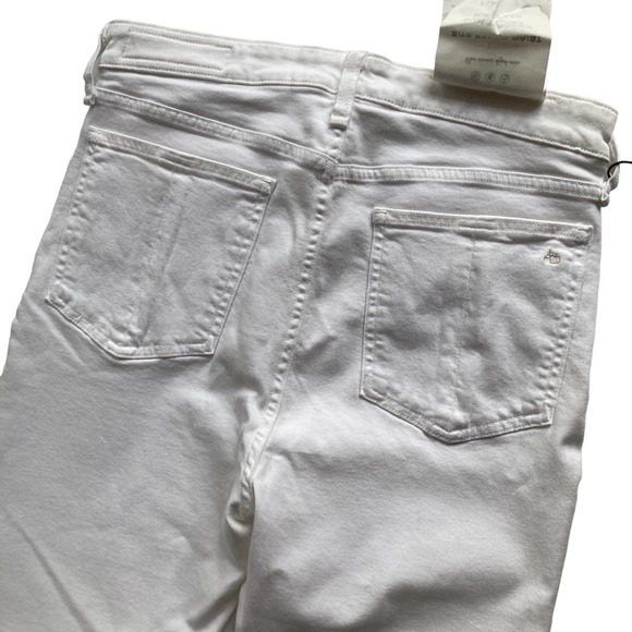 Rag & Bone Nina High-Rise Ankle Crop Flare Jeans White 31/27 EUC - Picture 5 of 14